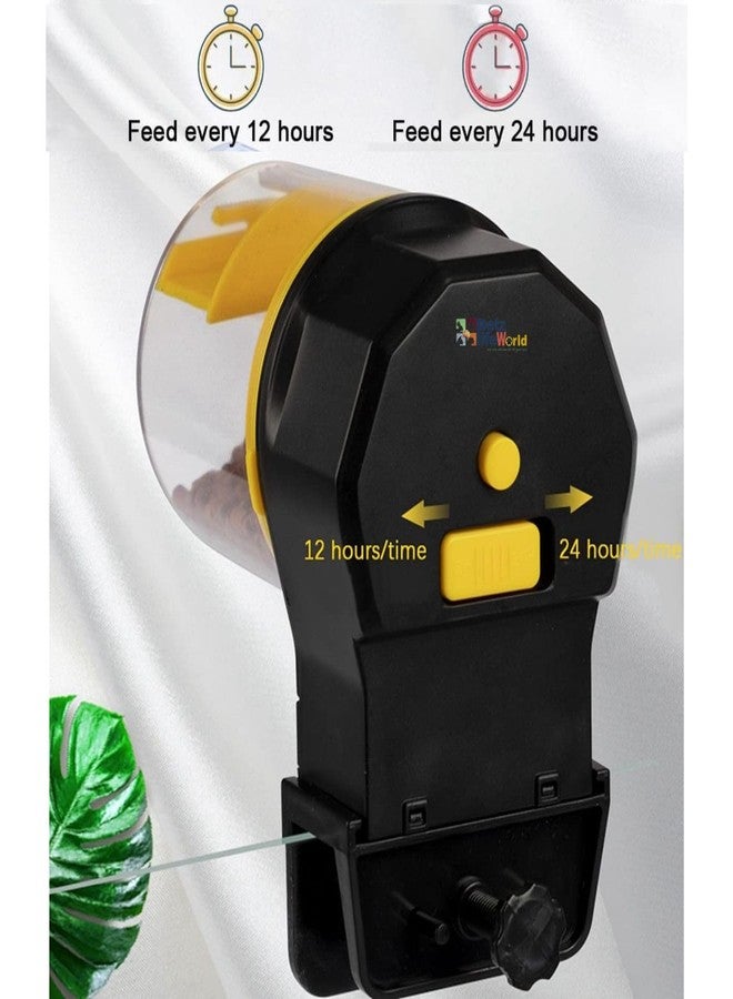 VAYINATO® Aquarium Fish Tank Automatic Plastic Fish Food Feeder with Free 2 Dispenser 50G/100G | Random Colour (Pack of 1) by Petzlifeworld - Image 2